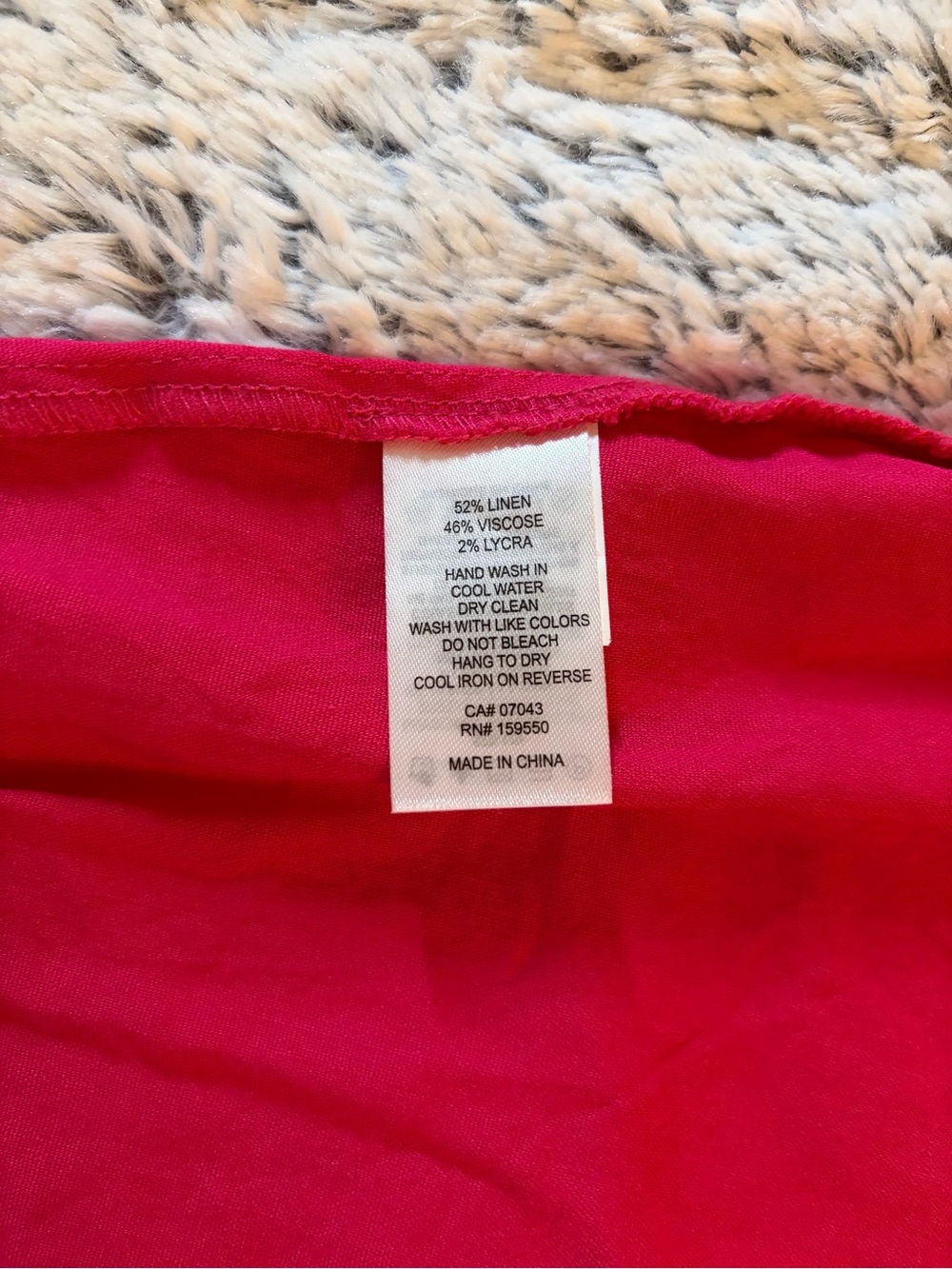 Hot Pink Linen Mini Skirt - Picture 4 of 4